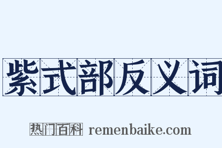 紫式部反义词是什么意思的图片